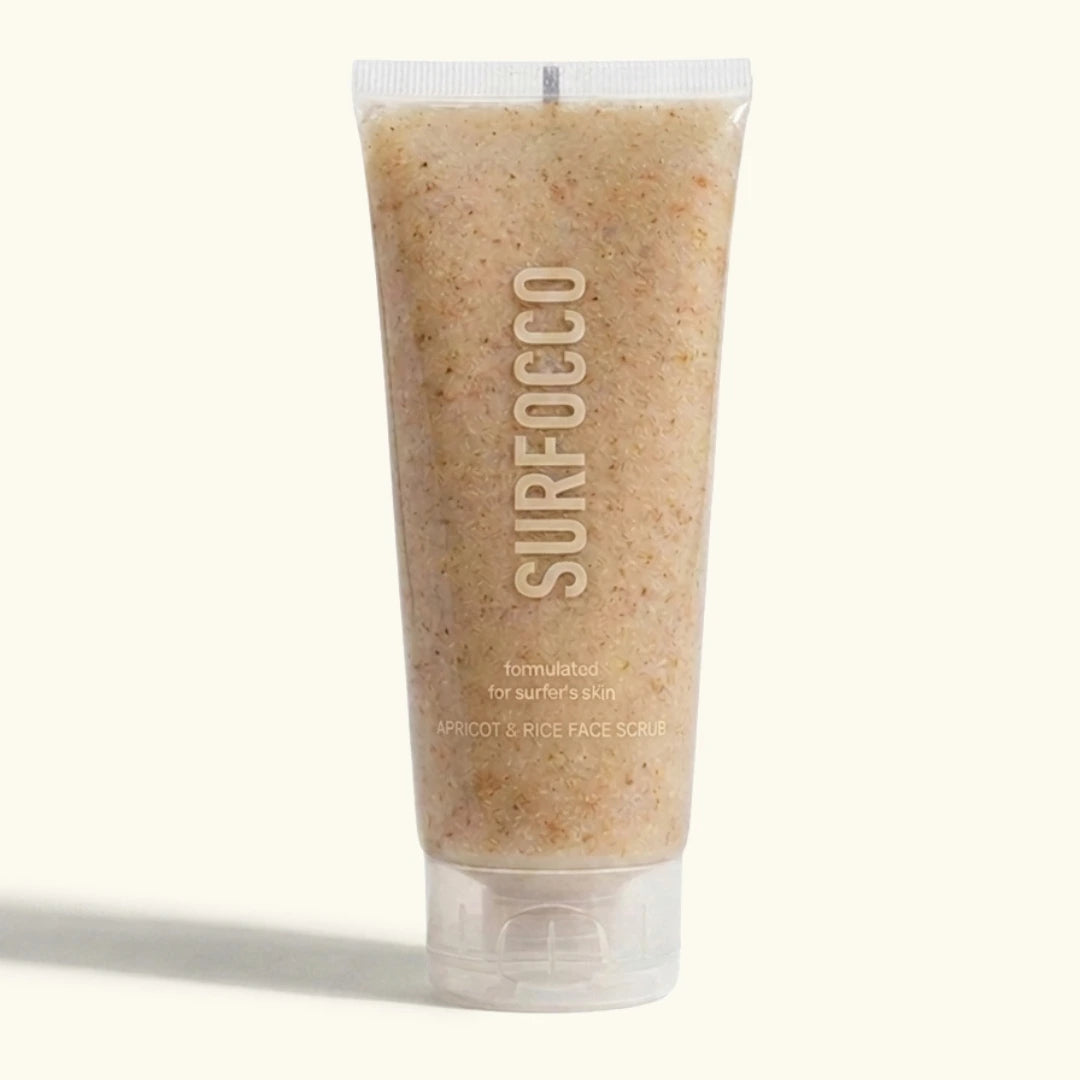 Surfocco apricot and rice face scrub natural exfoliating face scrub for surfers