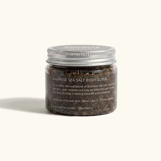 Surfocco balinese sea salt body scrub natural salt scrub for surfers